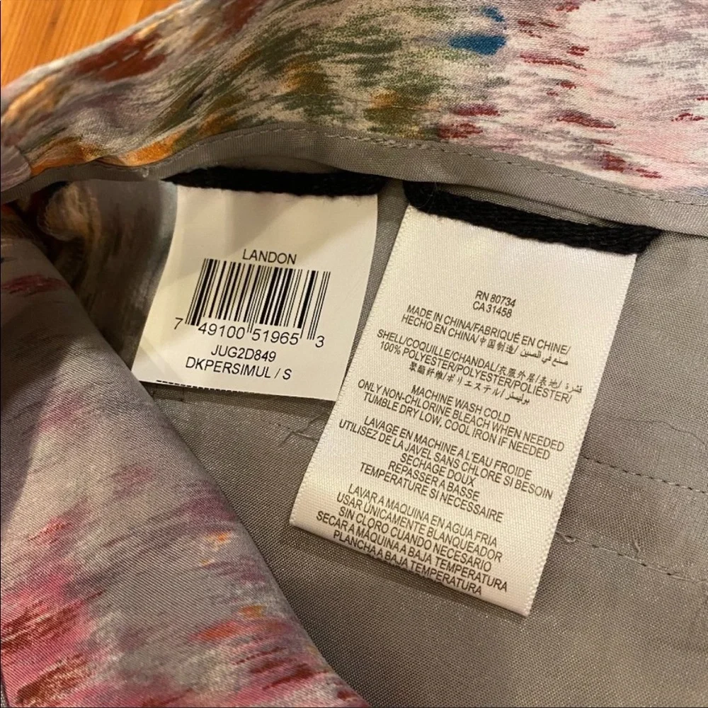 BCBGMaxAzria Flowy Wide Leg Pants in Tie-Dye Print (Sz. S) - Picture 8 of 9